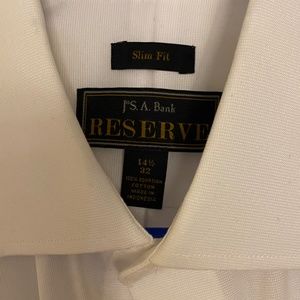 Jos. A. Bank Reserve Tuxedo Shirt, Men's, White, 14.5 X 33